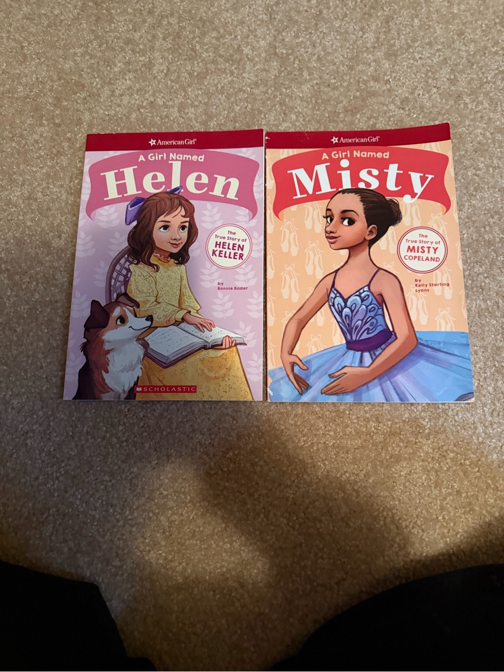 Lot of 2 American Girl paperback books from the "A Girl Named" series